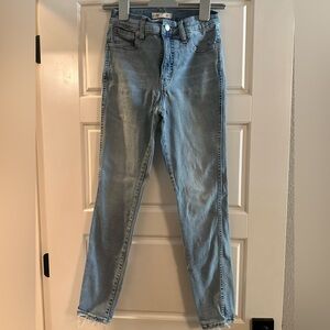 Madewell 10” High-Rise Skinny Light Blue Denim Jeans Size 26